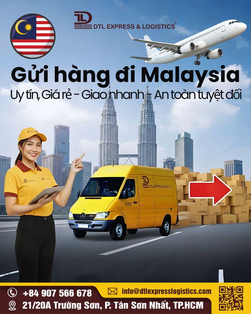 Gửi hàng đi Malaysia – Giá cước thực tế và mẹo tiết kiệm cho từng kiện