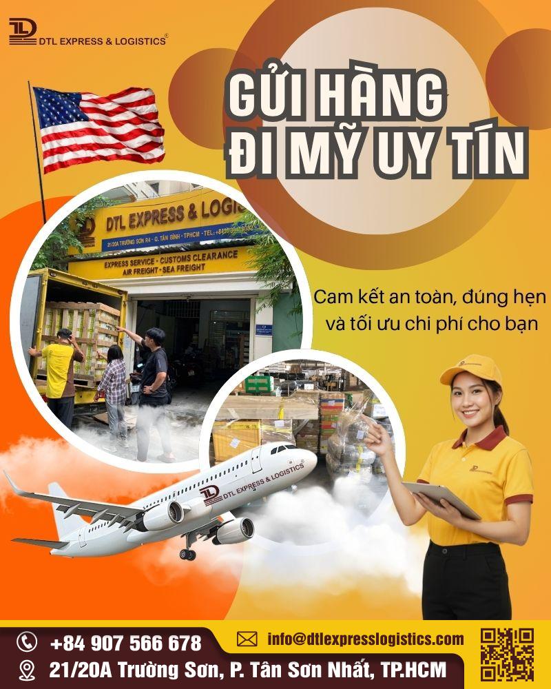 Gửi hàng đi Mỹ uy tín – Giá cạnh tranh + Giao tận tay trong 4 – 6 ngày