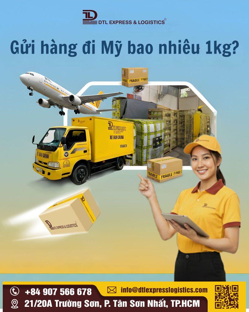 Gửi hàng đi mỹ bao nhiêu 1kg