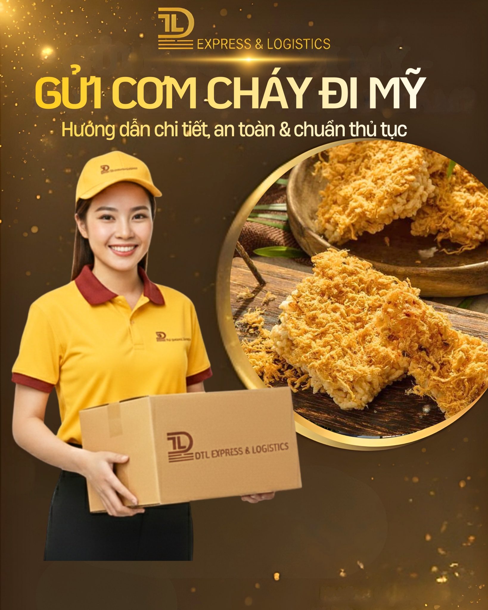 gửi cơm cháy đi mỹ
