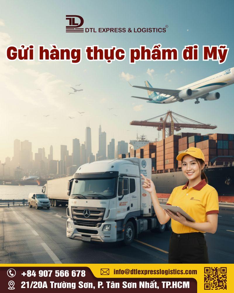 Gửi hàng thực phẩm đi Mỹ