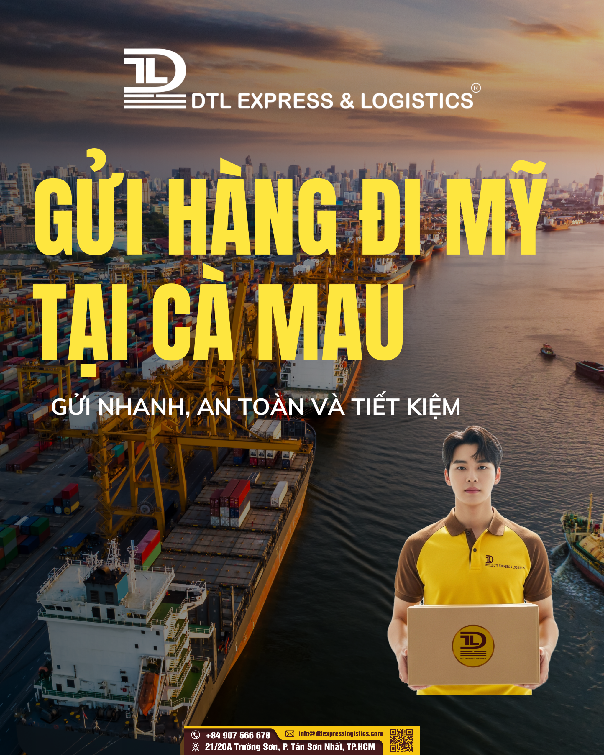 Gửi hàng đi Mỹ tại Cà Mau – Hướng dẫn đầy đủ để gửi nhanh, an toàn và tiết kiệm